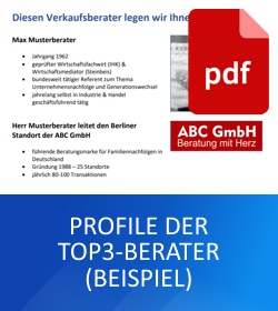Wir finden den passenden Berater für Ihren Unternehmensverkauf.